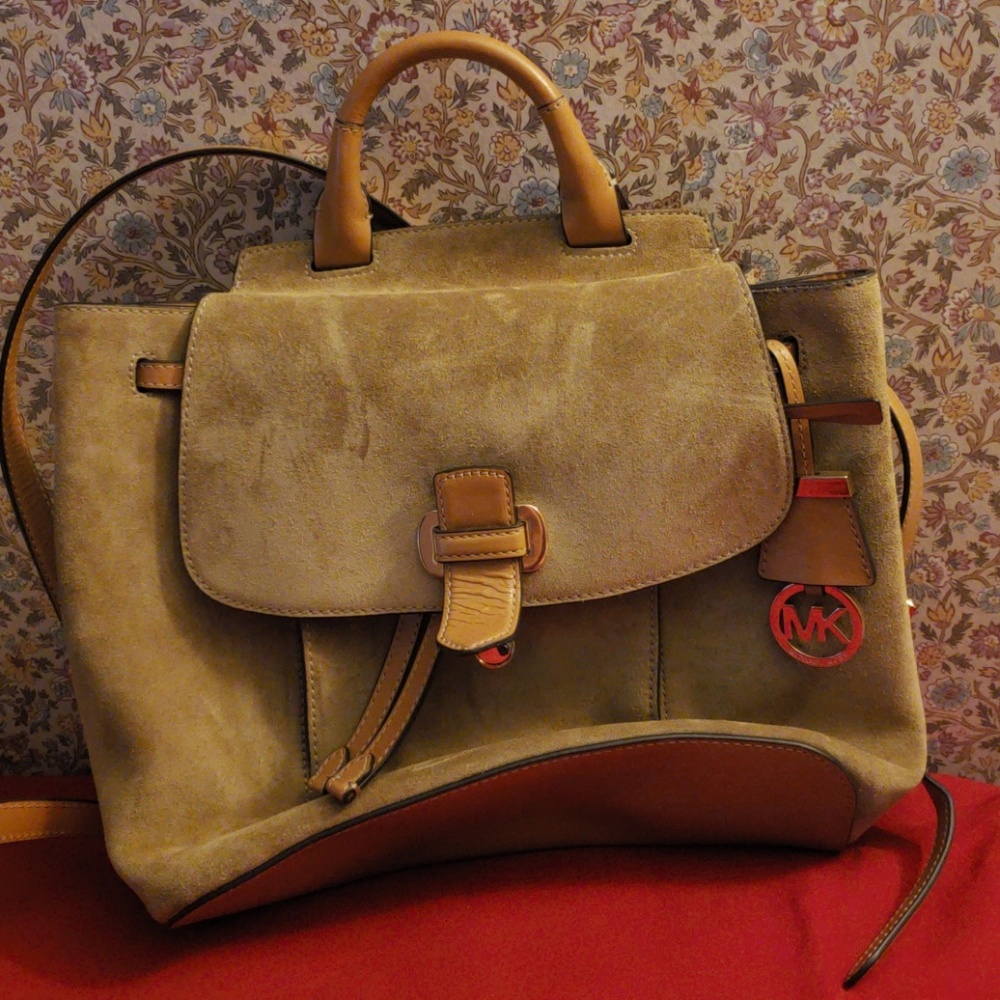 Michael kors suede backpack